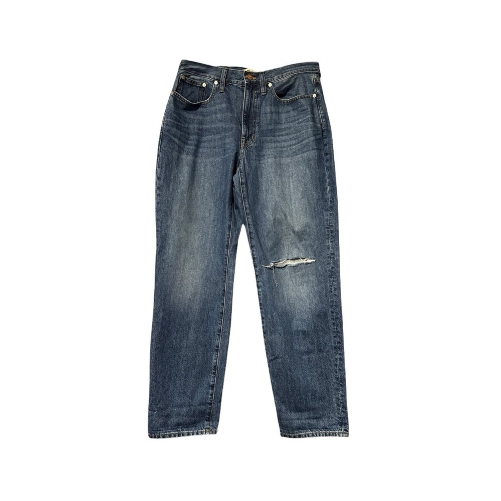 Madewell The Slouchy Boyjean Rip Knee Jeans in Roswell Wash Size 28